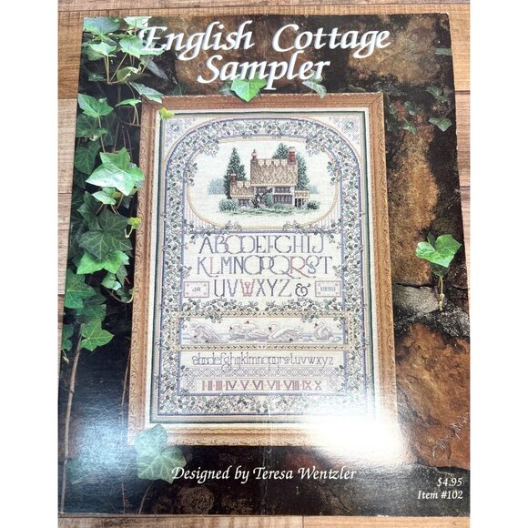 English Cottage Sampler Cross-Stitch Pattern By Teresa Wentzler - Picture 2 of 3